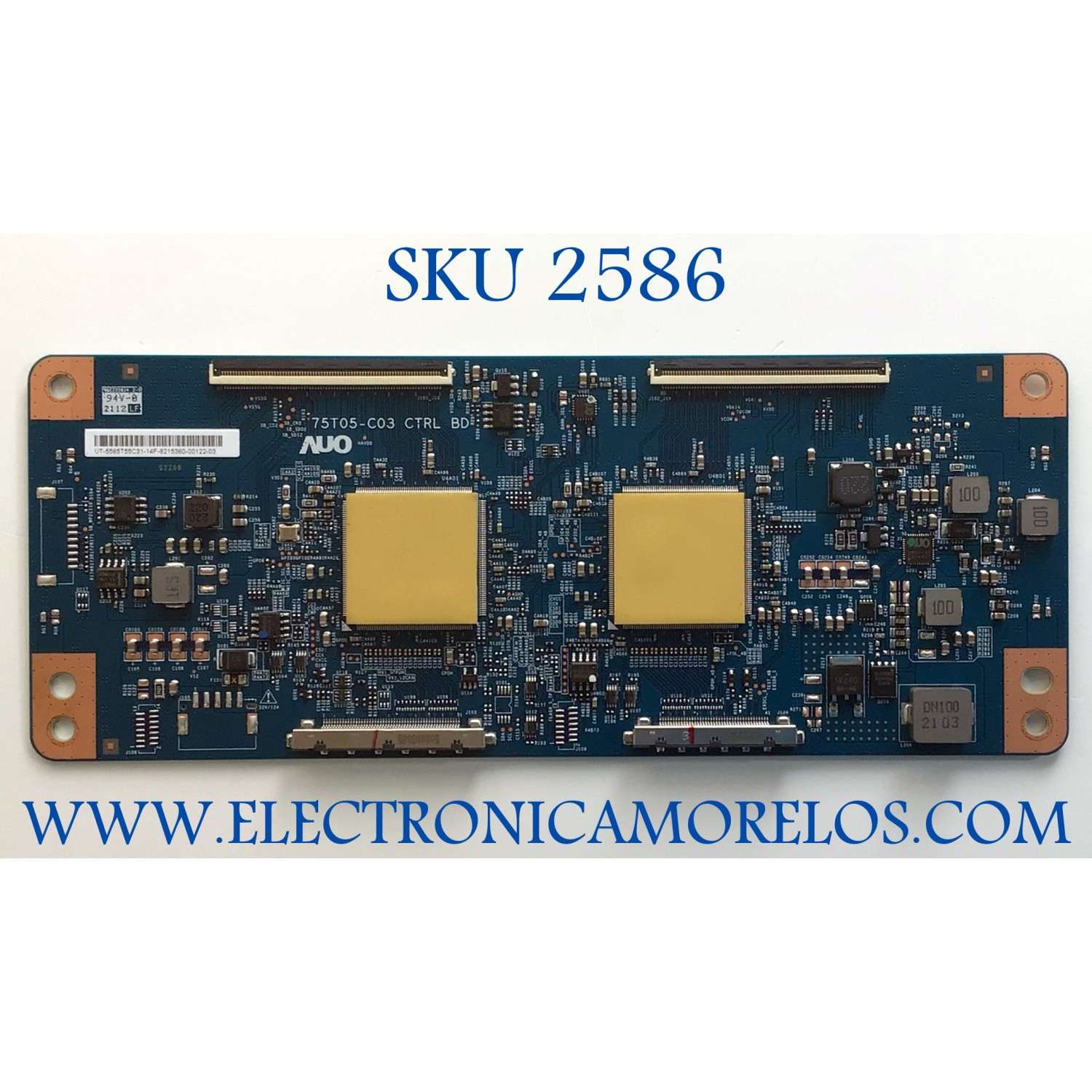 T-CON PARA TV VIZIO / NUMERO DE PARTE 55.65T55.C31 / 75T05-C03 CTRL BD / 5565T55C31 / UT-5565T55C31-14F-8215360-00122-03 / PANEL TPT650WR-QVN07.U REV:S403A / MODELO P65Q9-J01 LTMWH6KX / P65Q9-J01